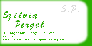 szilvia pergel business card